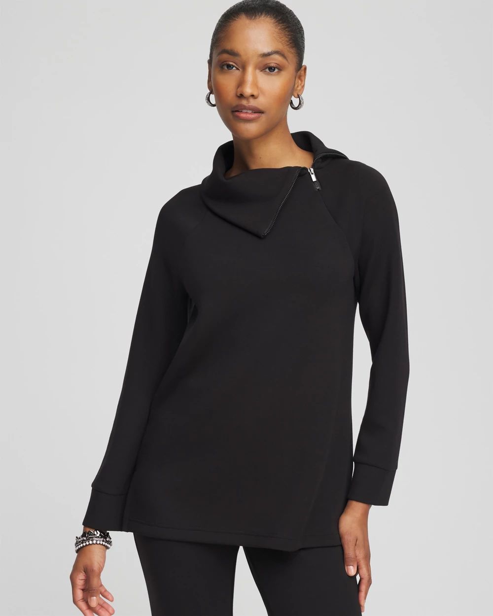 Zenergy® Scuba Zip Neck Tunic | Chico's Zenergy® Scuba Zip Neck Tunic | Chico's